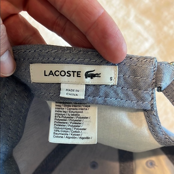 Lacoste Denim Blue Cap with Embroidered Logo - Picture 5 of 9